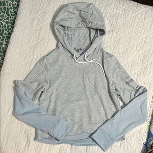 Gymshark Gray and Light Blue Hoodie
